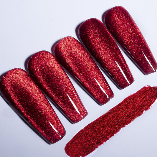 6 Colors 15ML Red Cat Eye Gel Polish Set - PANSYTRACY