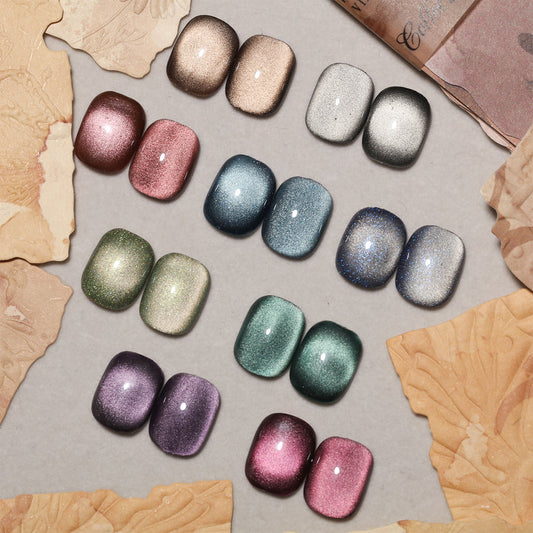 9colors 15ml Wide Cat Eye Gel Resin UV/LED Super Shining Magnetic Gel Set - PANSYTRACY
