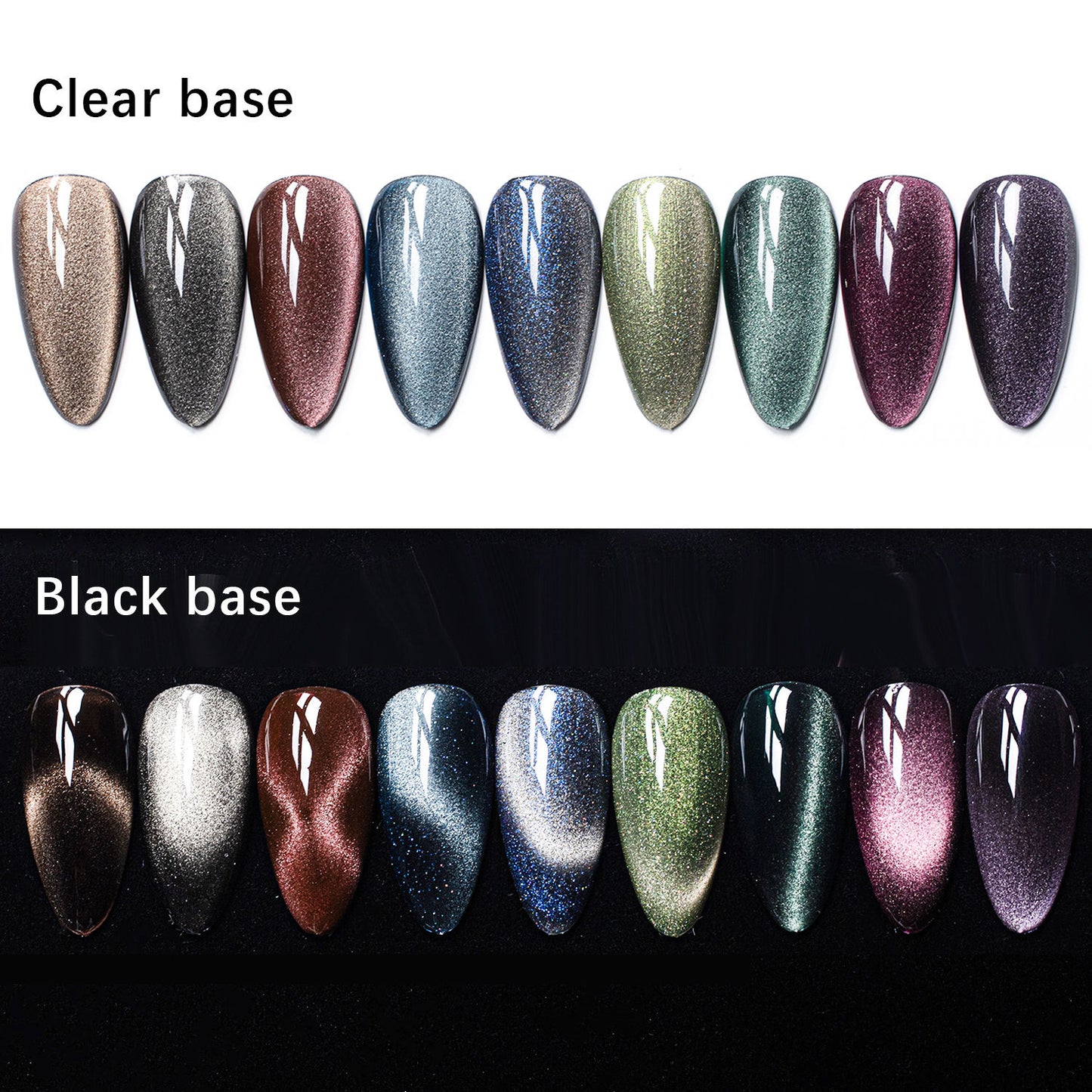 9colors 15ml Wide Cat Eye Gel Resin UV/LED Super Shining Magnetic Gel Set - PANSYTRACY