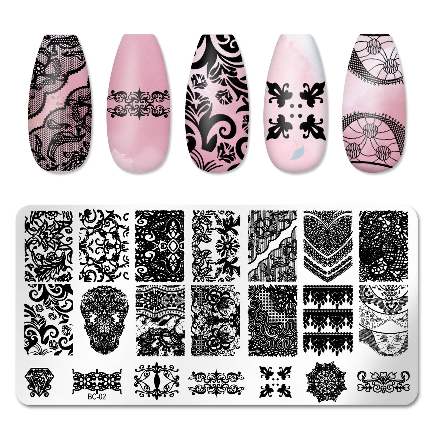 Nail Art Stamp Templates Stainless Steel Image - Pansytracy