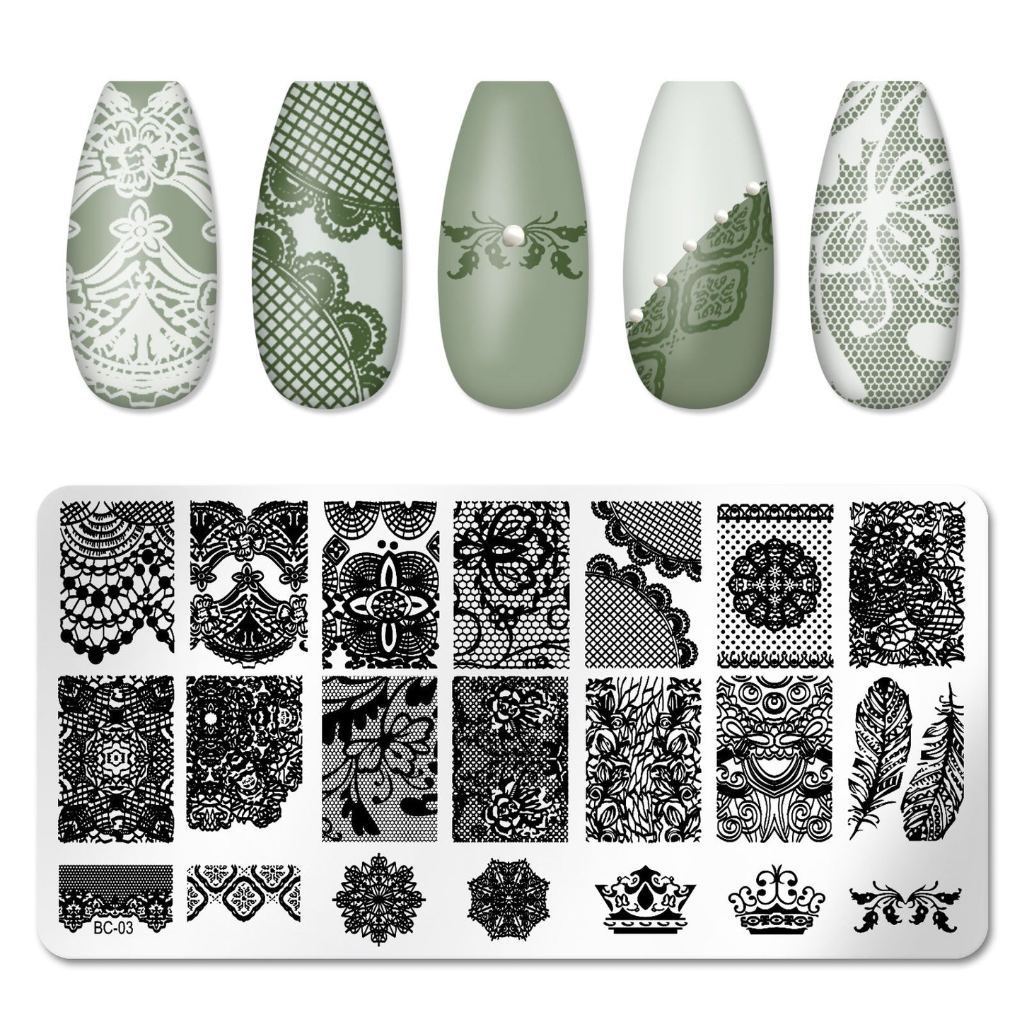 Nail Art Stamp Templates Stainless Steel Image - Pansytracy
