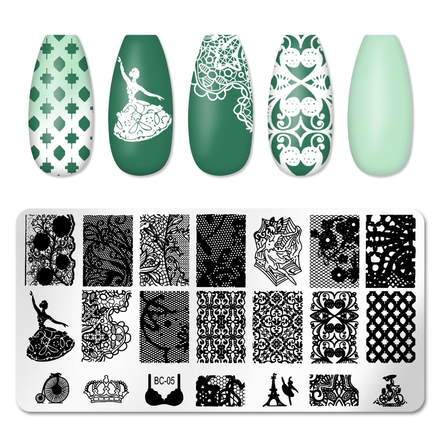 Nail Art Stamp Templates Stainless Steel Image - Pansytracy