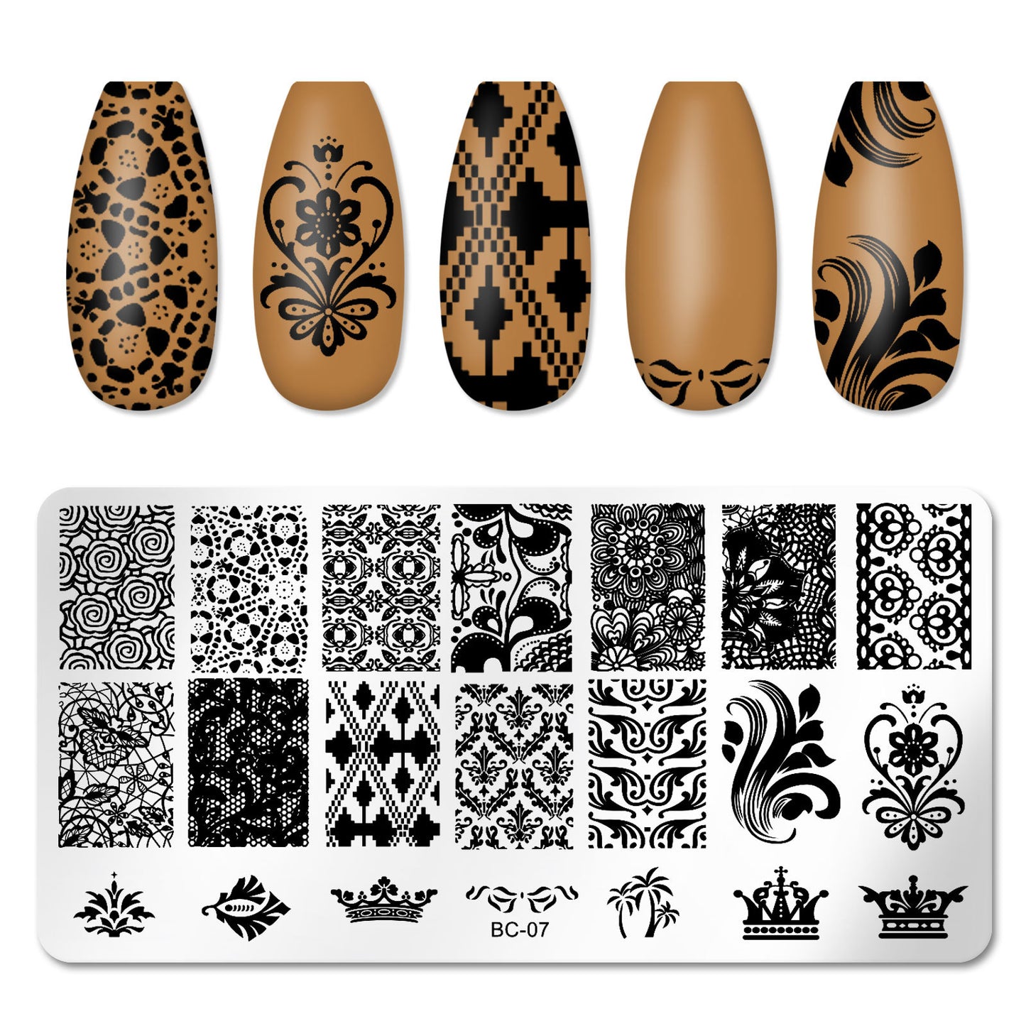 Nail Art Stamp Templates Stainless Steel Image - Pansytracy