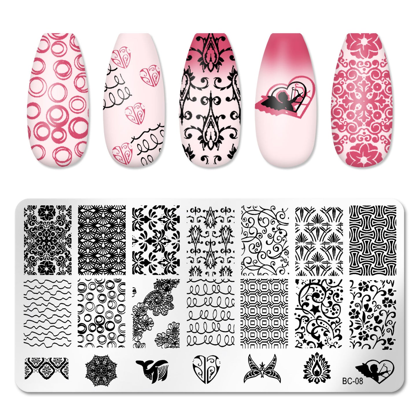 Nail Art Stamp Templates Stainless Steel Image - Pansytracy