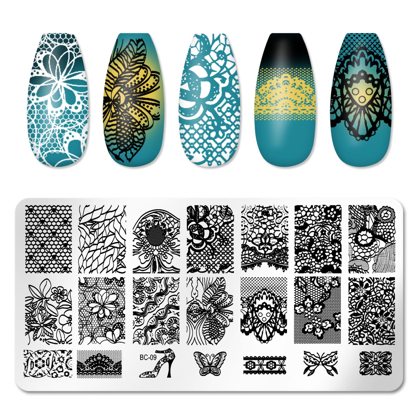 Nail Art Stamp Templates Stainless Steel Image - Pansytracy