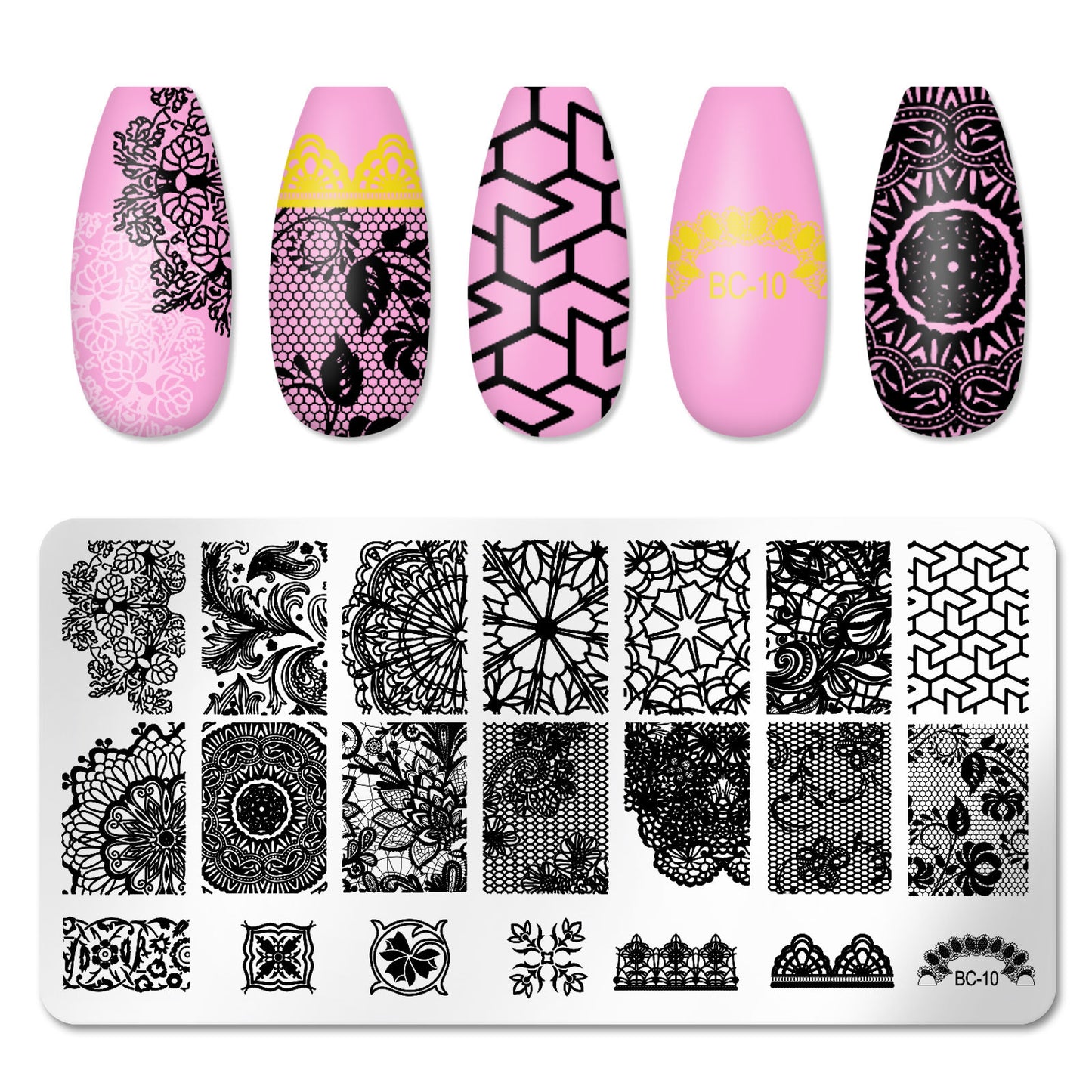 Nail Art Stamp Templates Stainless Steel Image - Pansytracy