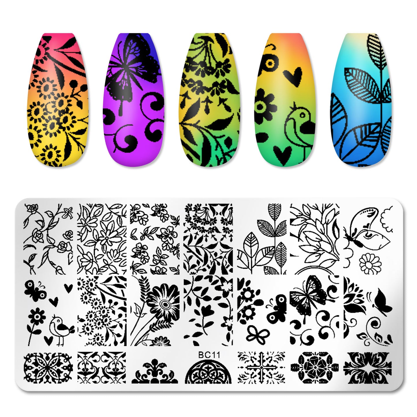Nail Art Stamp Templates Stainless Steel Image - Pansytracy