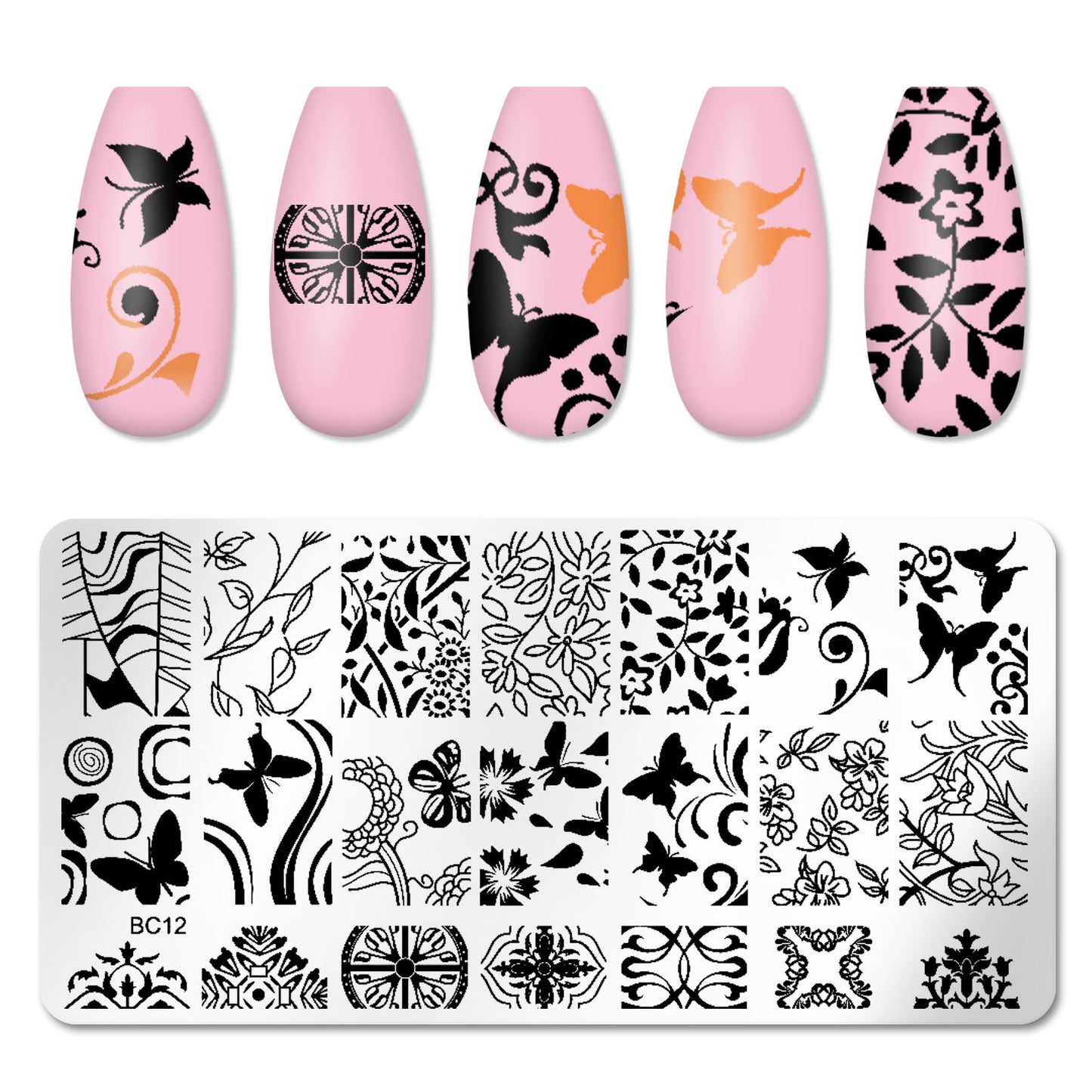Nail Art Stamp Templates Stainless Steel Image - Pansytracy