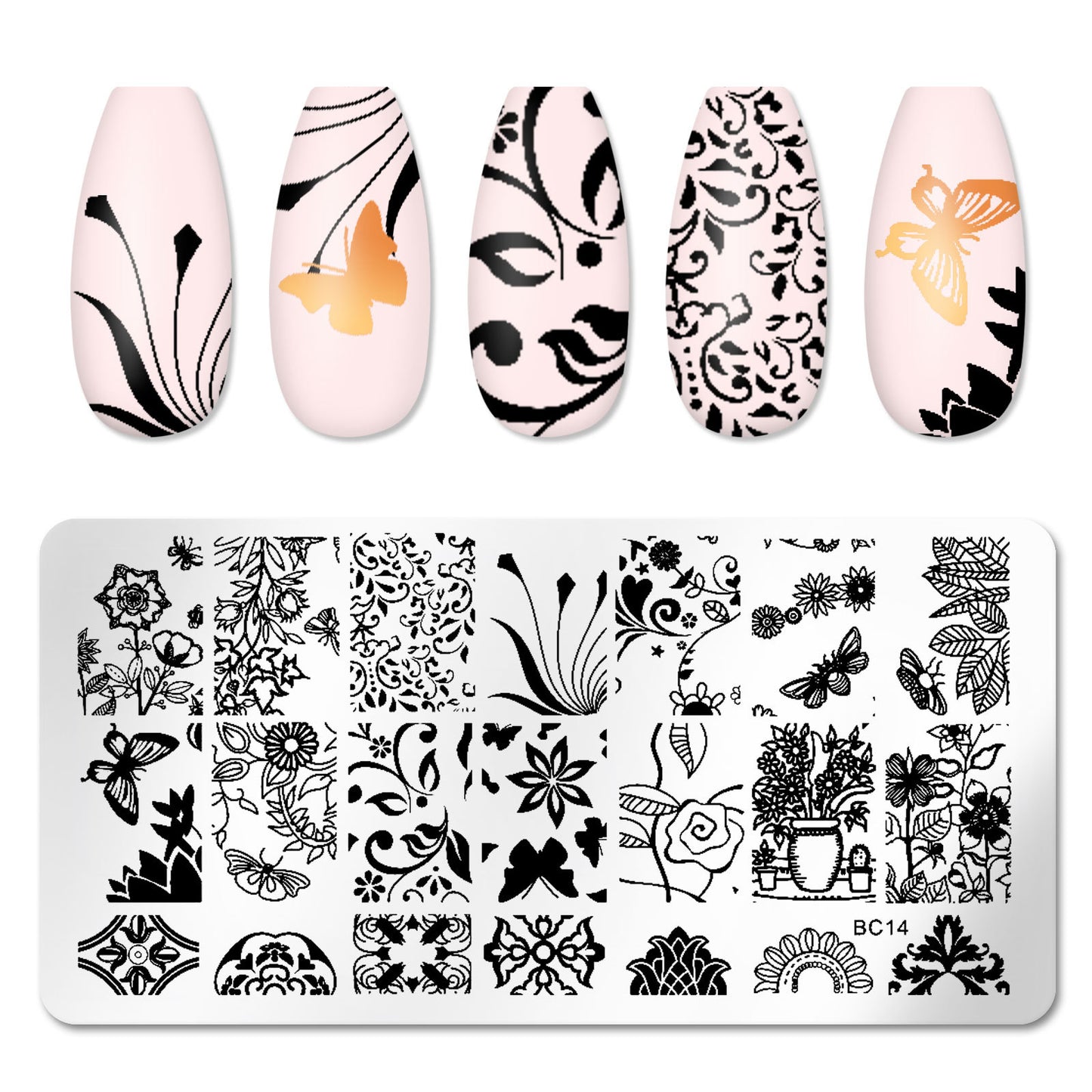 Nail Art Stamp Templates Stainless Steel Image - Pansytracy