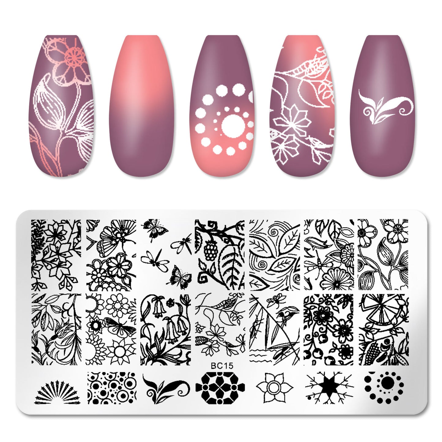 Nail Art Stamp Templates Stainless Steel Image - Pansytracy