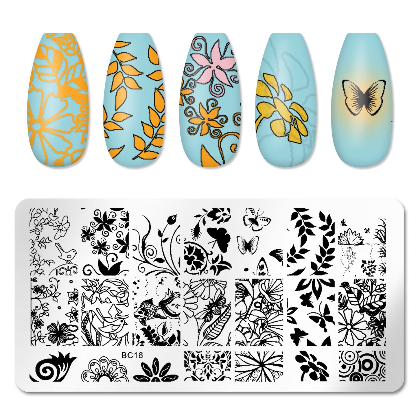 Nail Art Stamp Templates Stainless Steel Image - Pansytracy