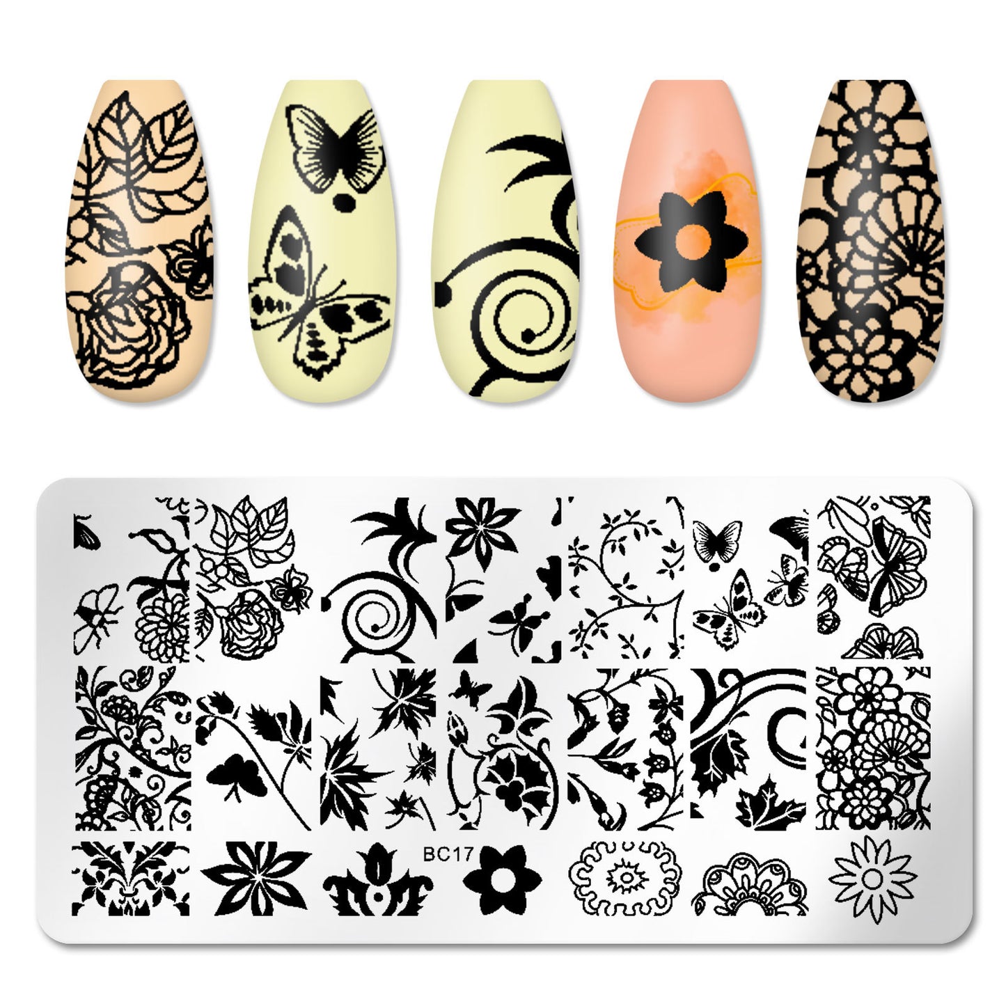 Nail Art Stamp Templates Stainless Steel Image - Pansytracy