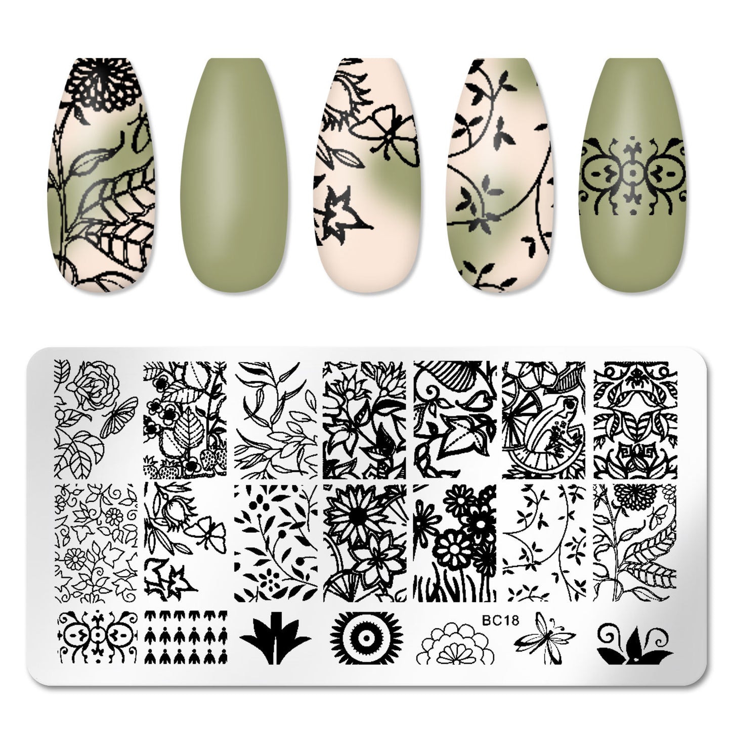Nail Art Stamp Templates Stainless Steel Image - Pansytracy