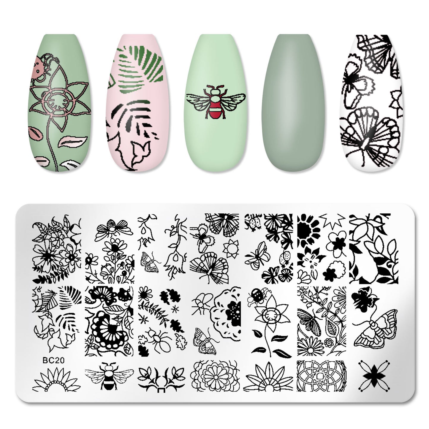 Nail Art Stamp Templates Stainless Steel Image - Pansytracy