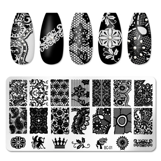 Nail Art Stamp Templates Stainless Steel Image - Pansytracy