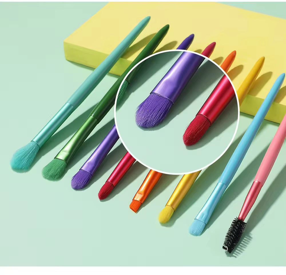 Colorful Rainbow Makeup Brush Set - PANSYTRACY