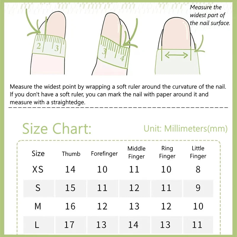 10pcs Handmade Press on Nails Bamboo Gradient Green Fake Nails Cat's Eye Glitter Tips Full Cover - Pansytracy