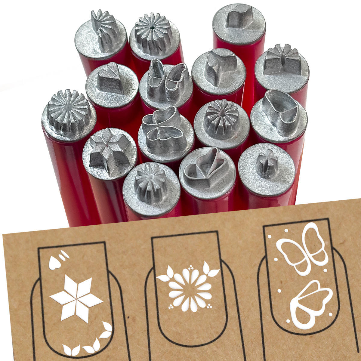 Nail Art Pressed Molding Pen Set Nail Art Doodle Embellishment Tool DIY - PANSYTRACY