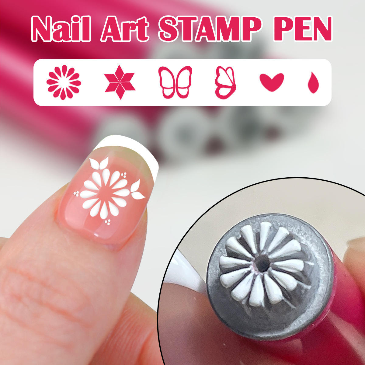 Nail Art Pressed Molding Pen Set Nail Art Doodle Embellishment Tool DIY - PANSYTRACY