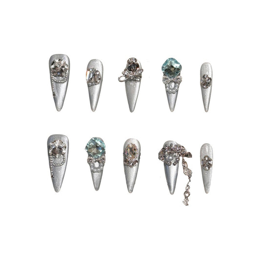 PANSYTRACY Almond Press-On Nails