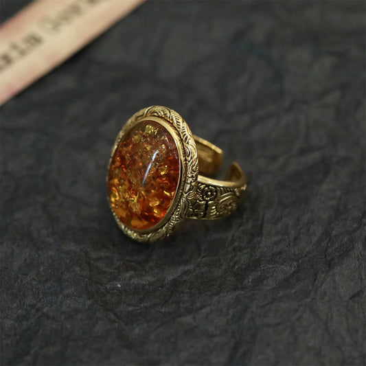 PANSYTRACY S925 Silver Flower Purple Open End Ring for Women - Pansytracy