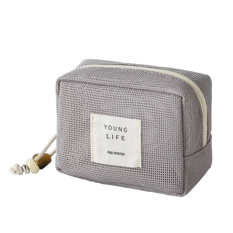 Portable Mesh Makeup Bag Cosmetic Bag