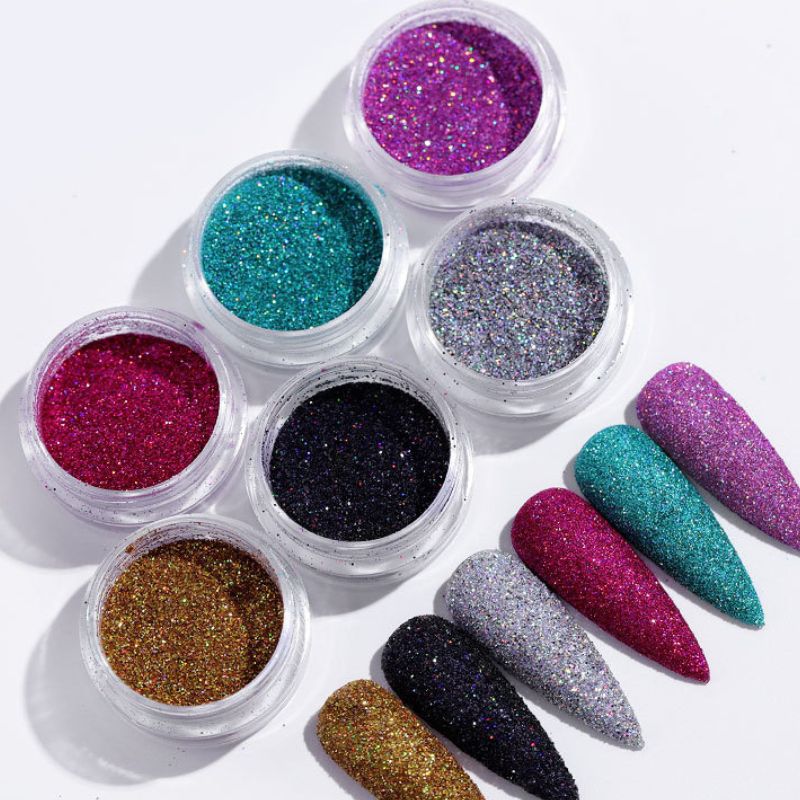 Charms 6 Colors Sparkly Nail Glitter Set - Pansytracy