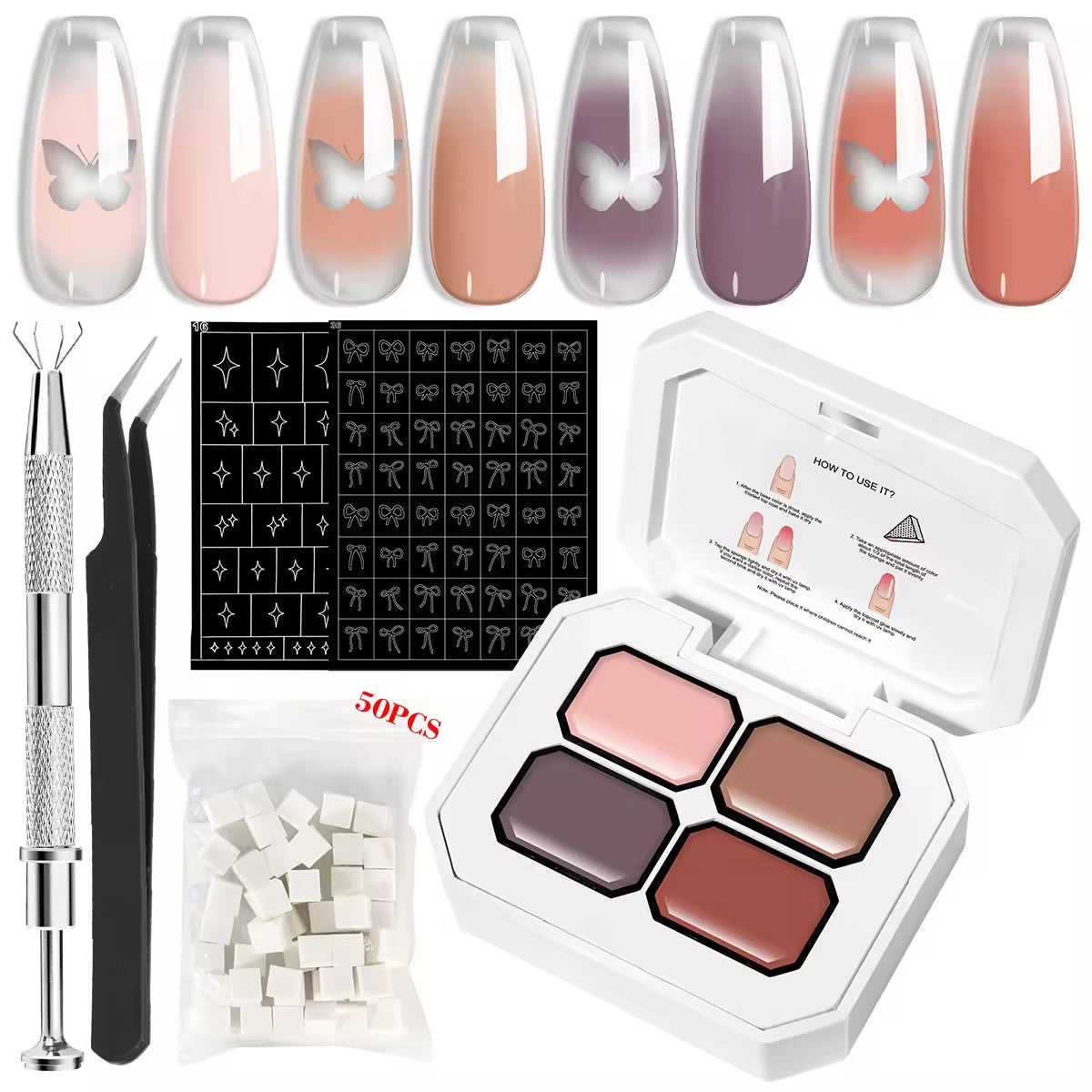 4 Colors Gradient Painting Gel - PANSYTRACY