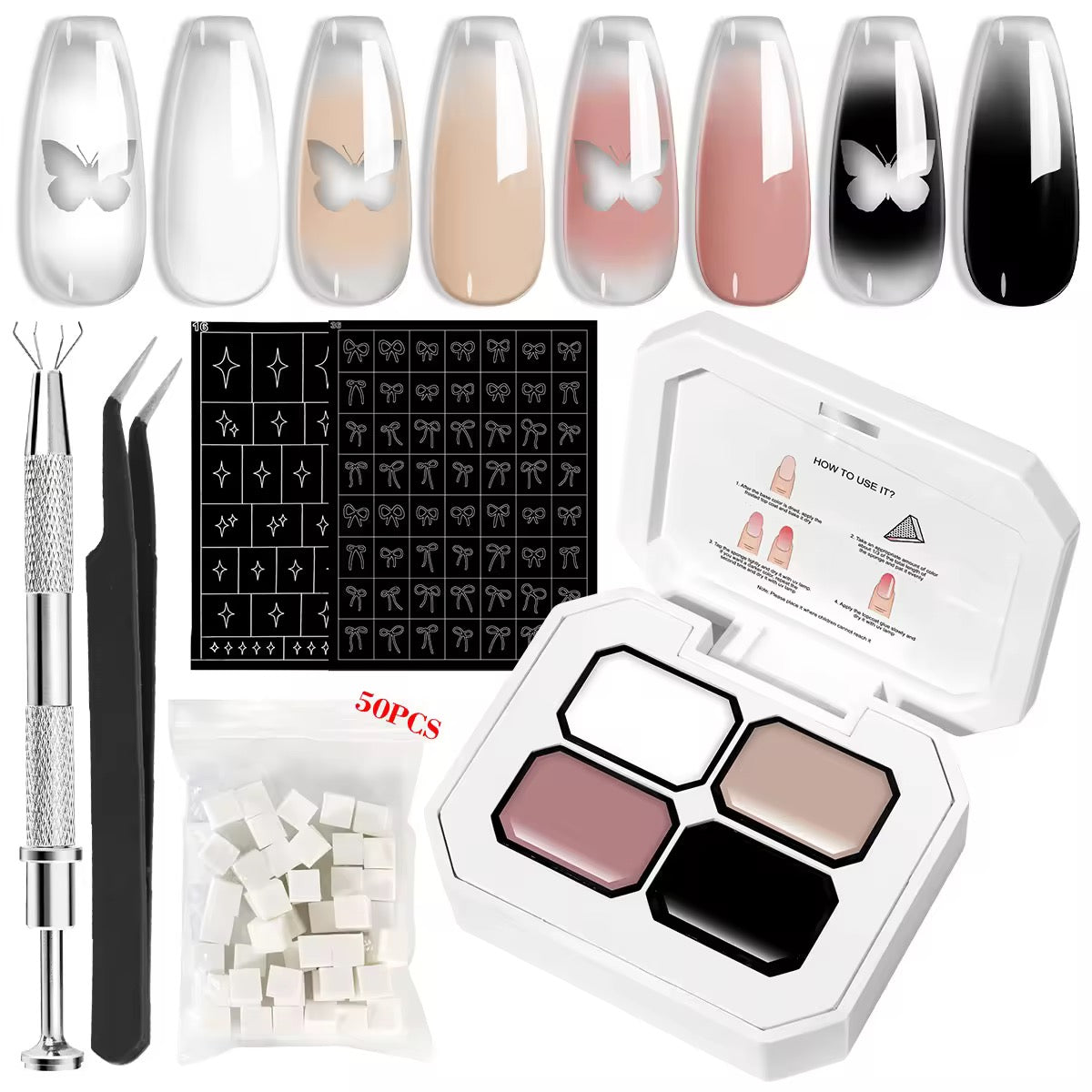 4 Colors Gradient Painting Gel - PANSYTRACY