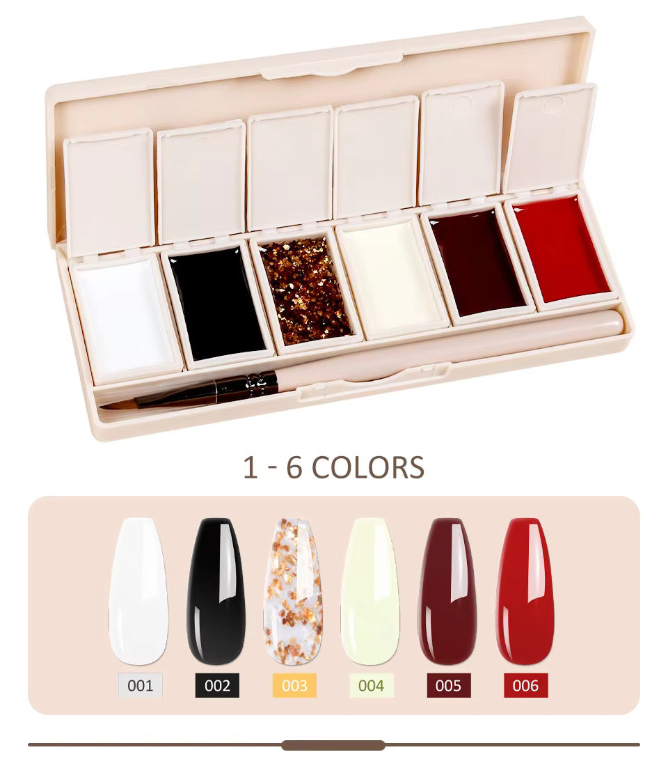 6 Colors Nail Gel Polish - PANSYTRACY