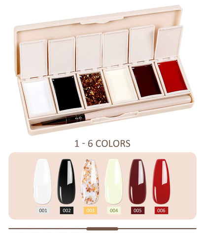 6 Colors Nail Gel Polish - PANSYTRACY