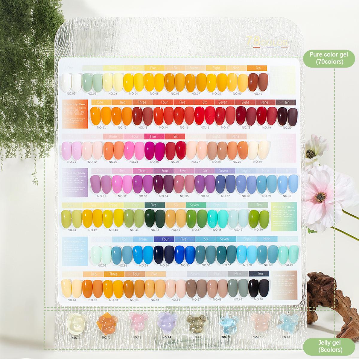 78 Colors Nail Polish Gel Set Rose Scent - PANSYTRACY