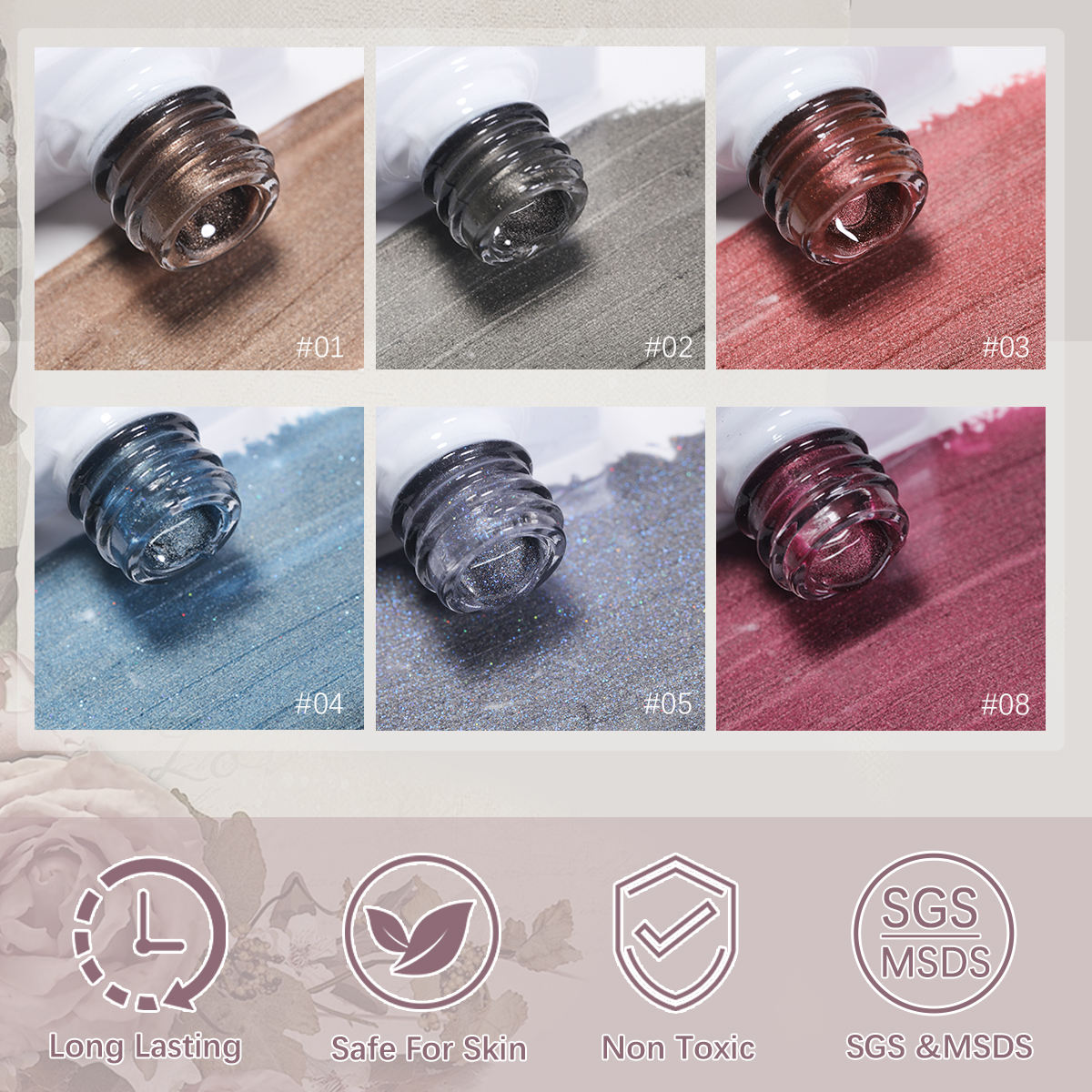 9colors 15ml Wide Cat Eye Gel Resin UV/LED Super Shining Magnetic Gel Set - PANSYTRACY