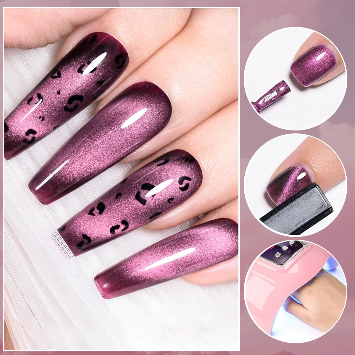 9colors 15ml Wide Cat Eye Gel Resin UV/LED Super Shining Magnetic Gel Set - PANSYTRACY