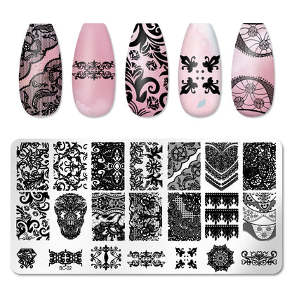 Nail Art Stamp Templates Stainless Steel Image - Pansytracy