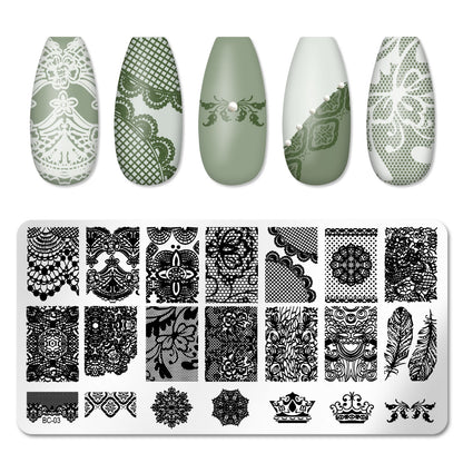 Nail Art Stamp Templates Stainless Steel Image - Pansytracy