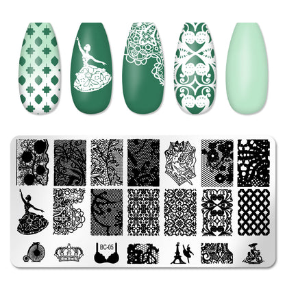 Nail Art Stamp Templates Stainless Steel Image - Pansytracy