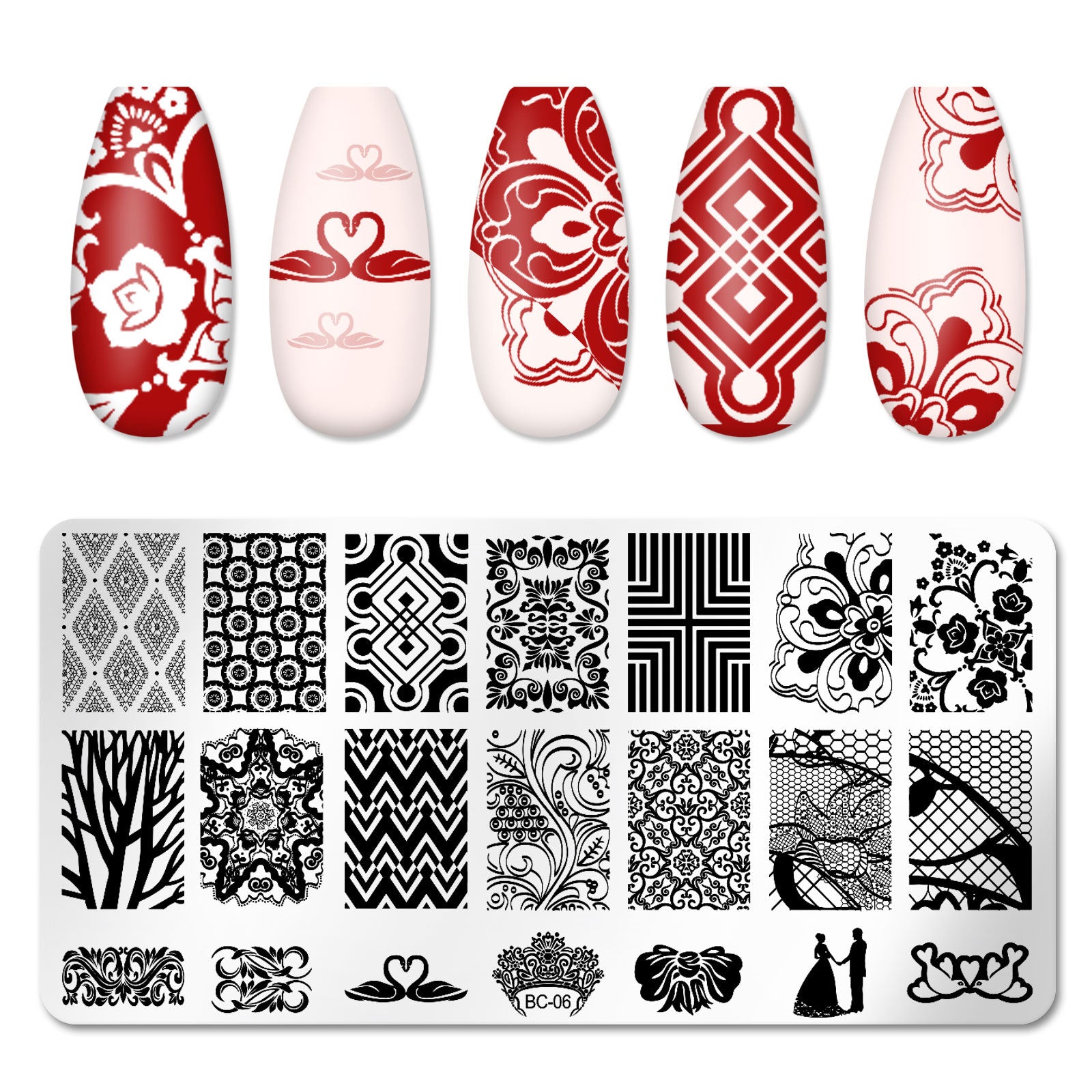 Nail Art Stamp Templates Stainless Steel Image - Pansytracy
