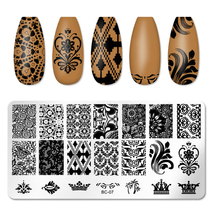 Nail Art Stamp Templates Stainless Steel Image - Pansytracy