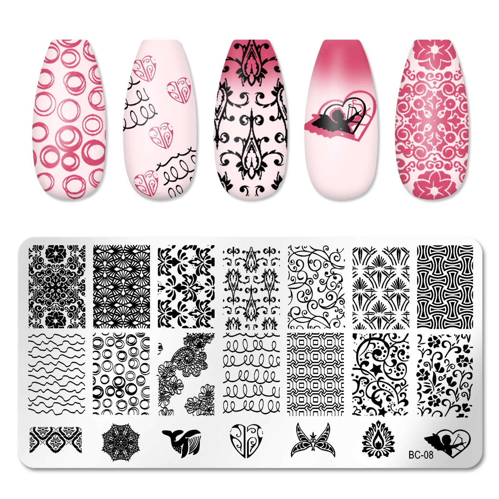 Nail Art Stamp Templates Stainless Steel Image - Pansytracy