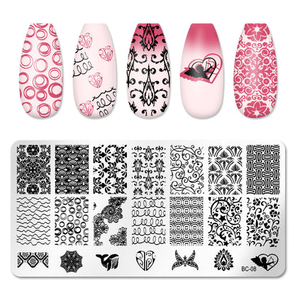 Nail Art Stamp Templates Stainless Steel Image - Pansytracy