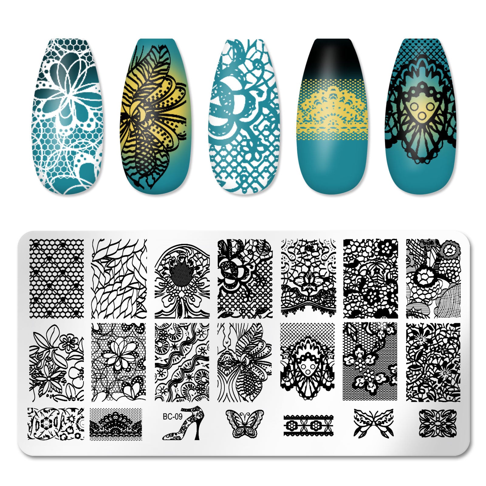 Nail Art Stamp Templates Stainless Steel Image - Pansytracy