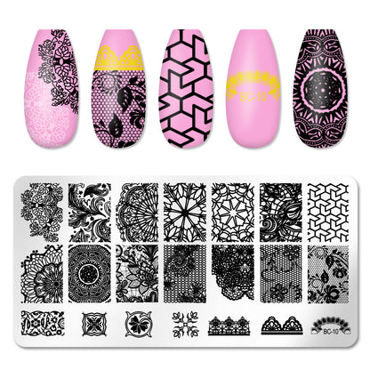 Nail Art Stamp Templates Stainless Steel Image - Pansytracy