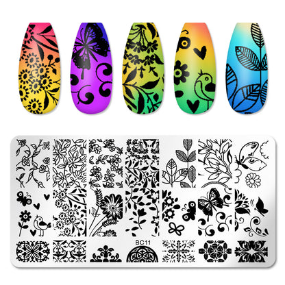 Nail Art Stamp Templates Stainless Steel Image - Pansytracy