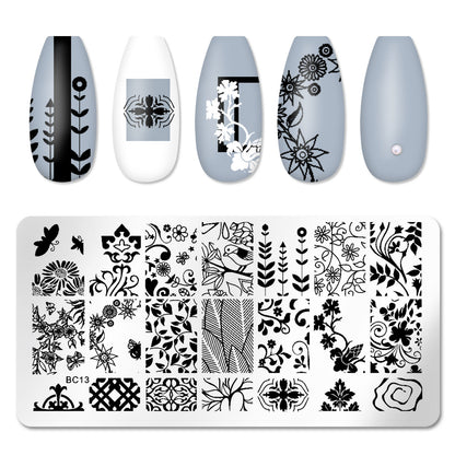 Nail Art Stamp Templates Stainless Steel Image - Pansytracy