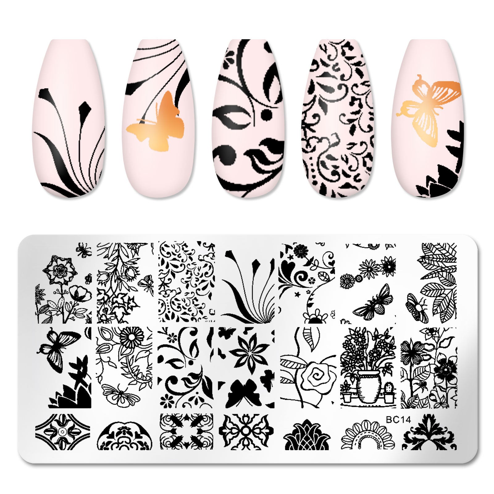Nail Art Stamp Templates Stainless Steel Image - Pansytracy