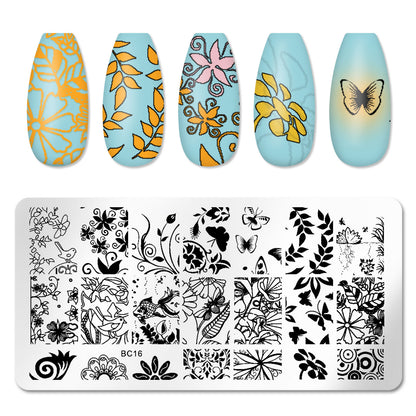 Nail Art Stamp Templates Stainless Steel Image - Pansytracy