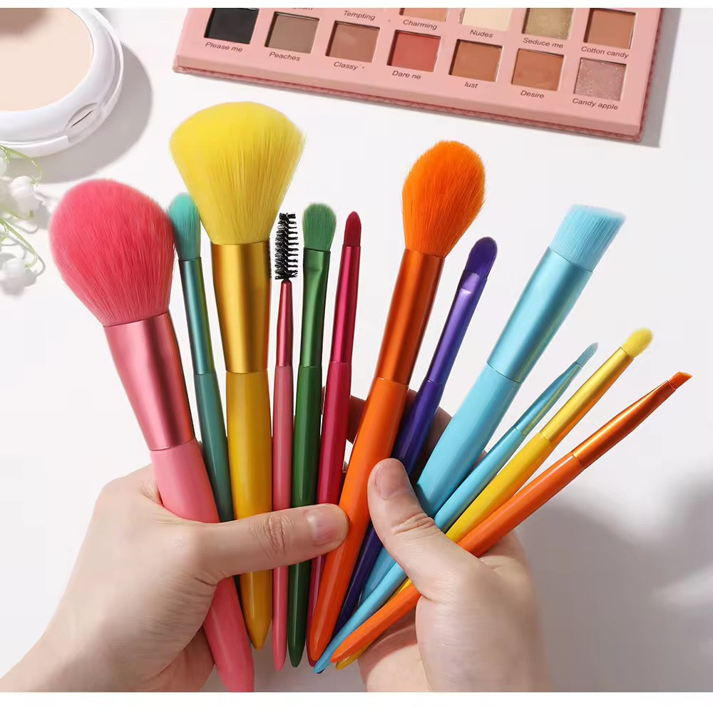 Colorful Rainbow Makeup Brush Set - PANSYTRACY