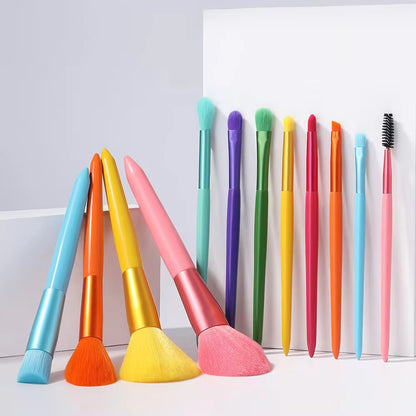 Colorful Rainbow Makeup Brush Set - PANSYTRACY