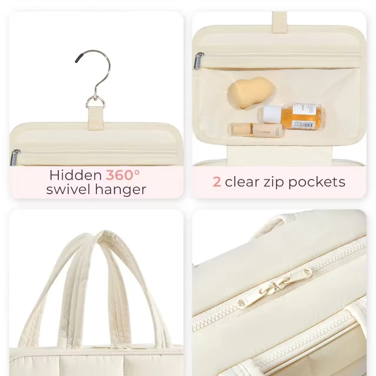 Large Capacity Travel Cosmetics Toiletry Bag